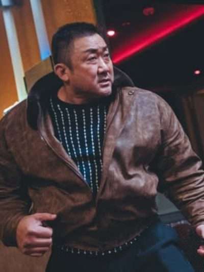 Ma Dong-seok The Roundup Punishment Brown Jacket