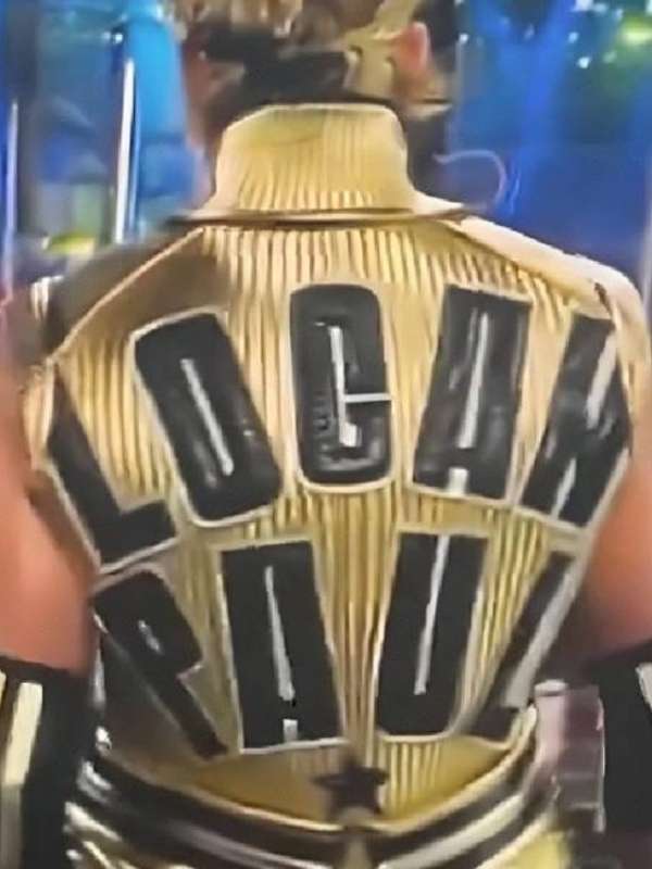 Logan Paul WWE 2024 Golden Leather Vest