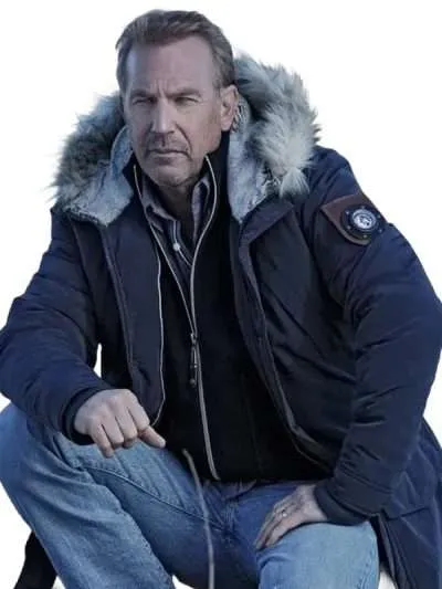 Yellowstone John Dutton Blue Parka Hooded Jacket
