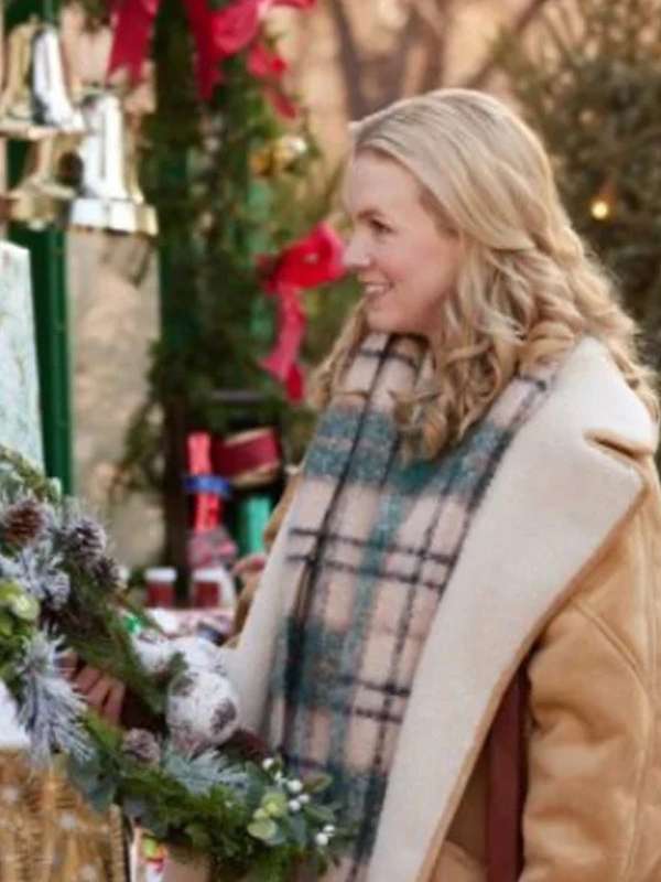 Ginna Claire Mason A Carol For Two 2024 Shearling Leather Jacket