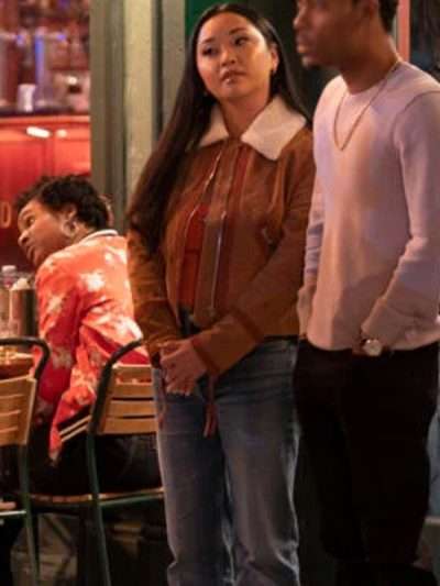 Olivia Abbott Elementary S03 Brown Shearling Jacket