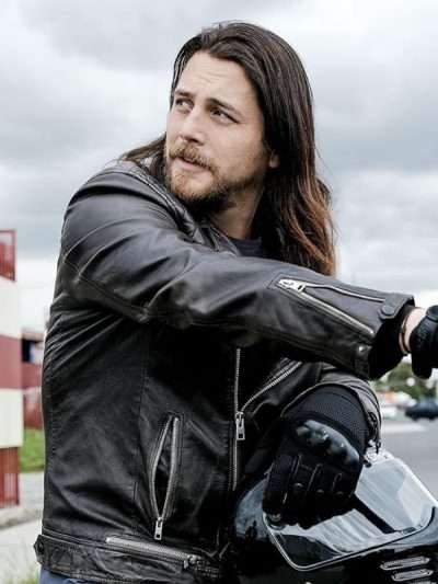 Craig Cody An­i­mal King­dom S04 Black Biker Leather Jacket