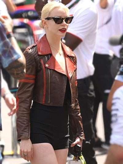 Anya Taylor Joy Grand Prix 2024 Leather Biker Jacket