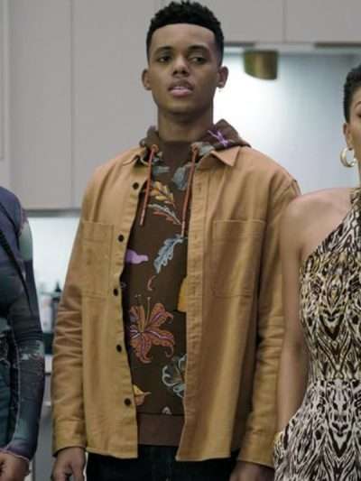 Jabari Banks Bel-Air Brown Cotton Jacket