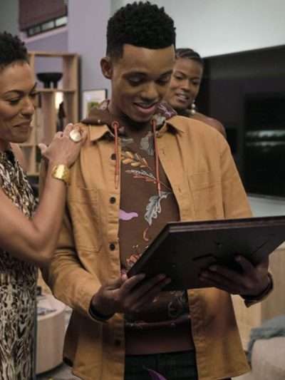 Jabari Banks Bel-Air Brown Jacket