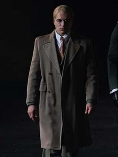 Jonas Dassler Bonhoeffer 2024 Grey Wool Coat