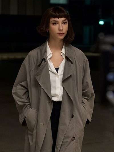 Matilda De Angelis Citadel Diana Grey Trench Coat