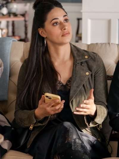 Hyacinth The Perfect Couple Green Suede Leather Jacket