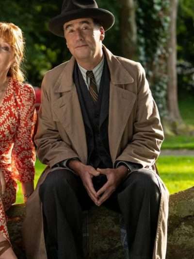 Atticus Pünd Moonflower Murders Brown Cotton Coat