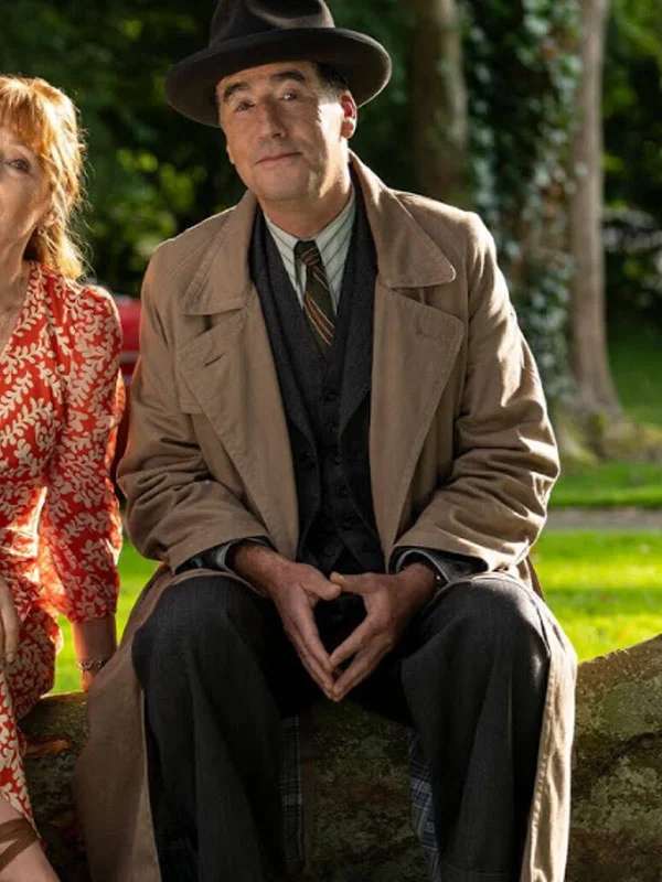 Atticus Pünd Moonflower Murders Brown Cotton Coat