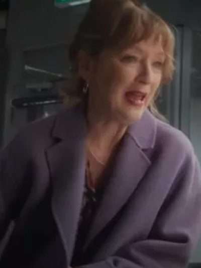 Susan Ryeland Moonflower Murders Purple Coat