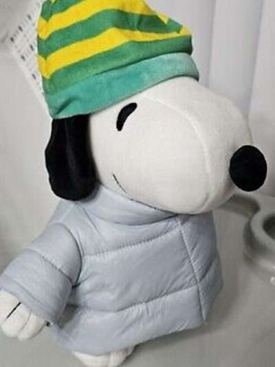 Snoopy Puffer Grey Jacket