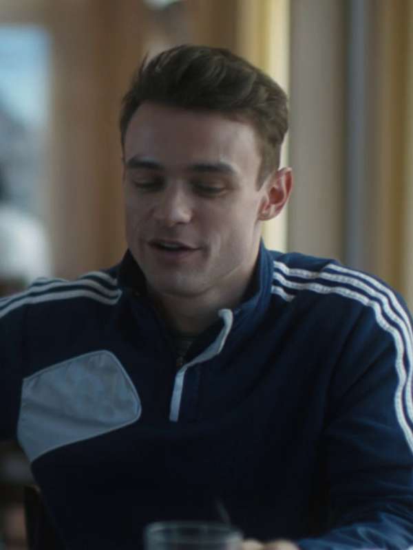Thomas Doherty Tell Me Lies S02 Blue Track Jacket