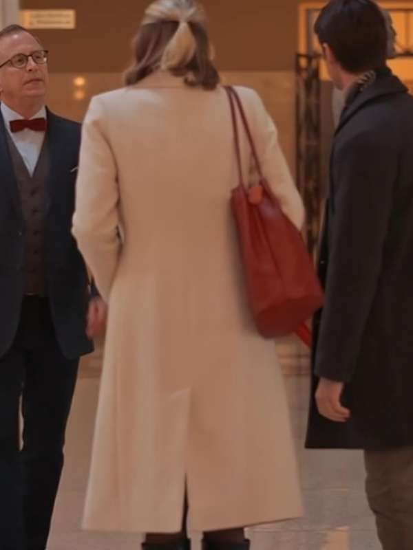 Rachel Skarsten The Christmas Charade 2024 White Coat