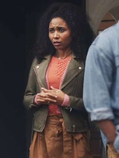 Tara Moore The Irrational Green Biker Leather Jacket