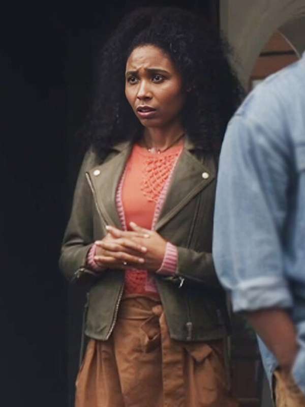 Tara Moore The Irrational Green Biker Leather Jacket