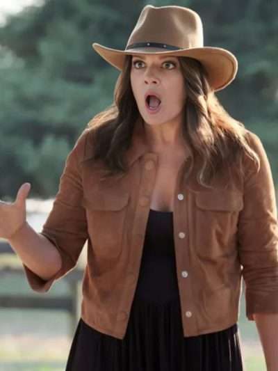 Kimberley Sustad The Real West 2024 Brown Leather Jacket