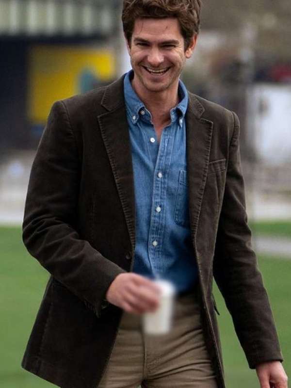 Andrew Garfield We Live in Time 2024 Grey Blazer