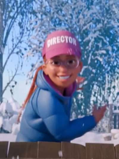 Bernadette That Christmas 2024 Blue Puffer Jacket
