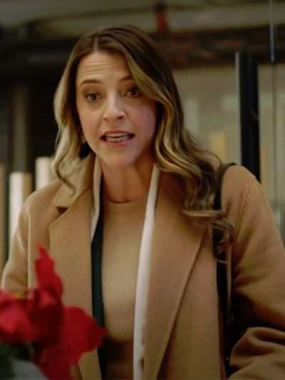 Paula Brancati Sincerely Truly Christmas 2024 Brown Wool Coat