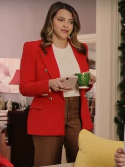 Sincerely Truly Christmas 2024 Christina Martino Red Wool Blazer