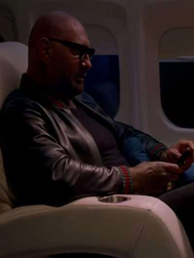 Dave Bautista Jack In Time For Christmas Bomber Leather Jacket