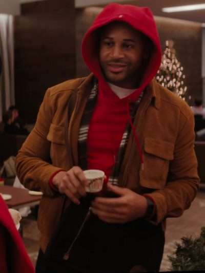 Meet Me Next Christmas 2024 Devale Ellis Brown Jacket