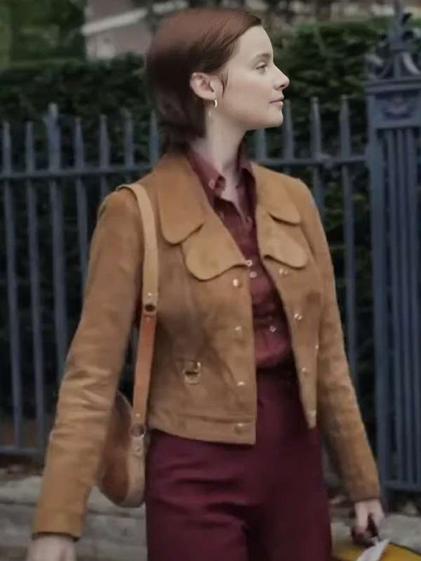 Lola Petticrew Say Nothing 2024 Brown Suede Leather Jacket