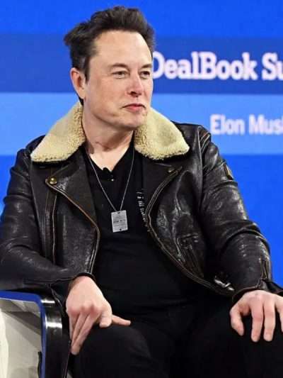 Elon Musk Black Leather Jacket