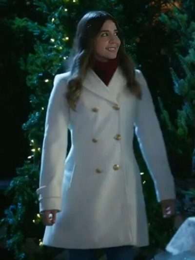 Maxine Denis Holiday Mismatch 2024 White Wool Coat