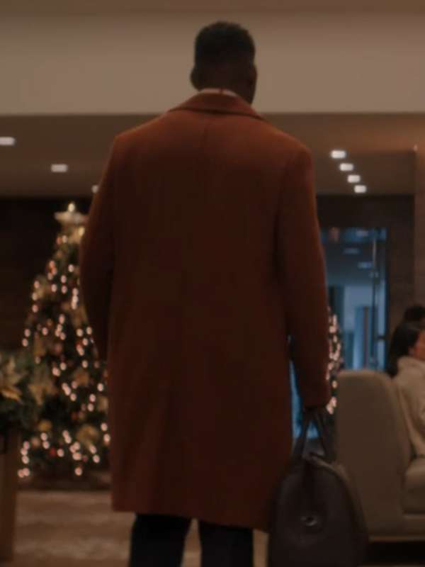 Meet Me Next Christmas 2024 Kofi Siriboe Brown Coat