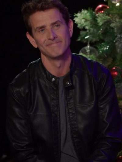 Joey McIntyre Jingle Bell Love 2024 Black Leather Jacket