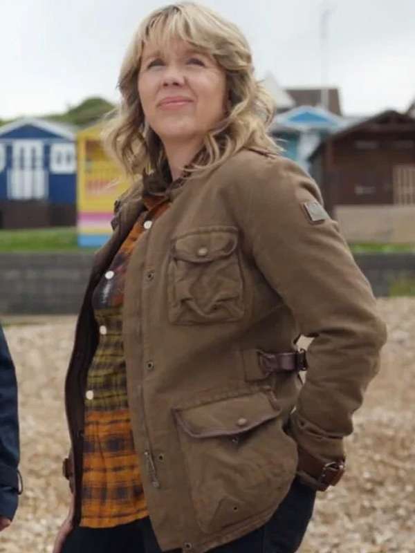 TV Series Whitstable Pearl Pearl Nolan Brown Cotton Jacket