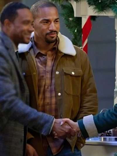 Trading Up Christmas 2024 Michael Xavier Brown Corduroy Jacket