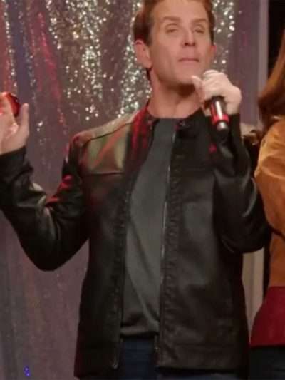 Joey McIntyre Jingle Bell Love Movie 2024 Leather Jacket