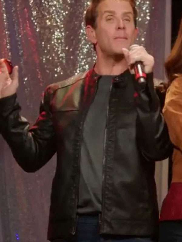 Joey McIntyre Jingle Bell Love Movie 2024 Leather Jacket