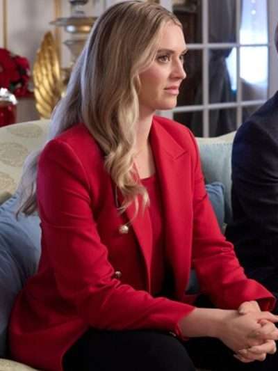Pascal Lamothe-Kipnes Debbie Macomber's Joyful Mrs. Miracle 2024 Red Coat