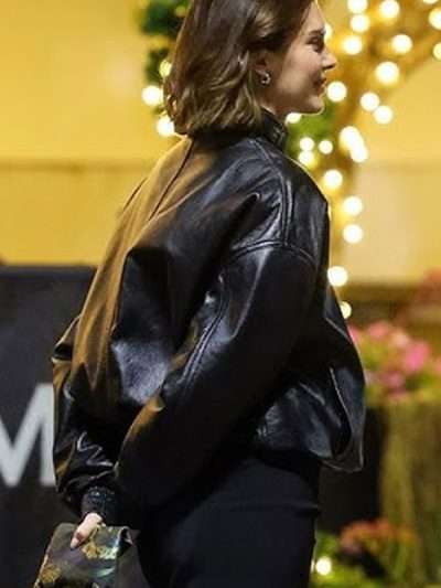 Kendall Jenner Black Leather Jacket