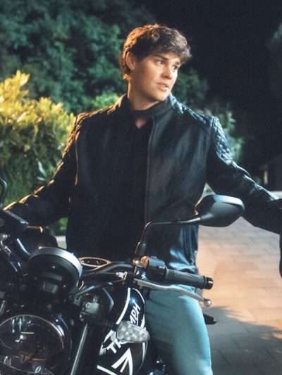 Noah Beck Sidelined The QB and Me Black Leather Jacket
