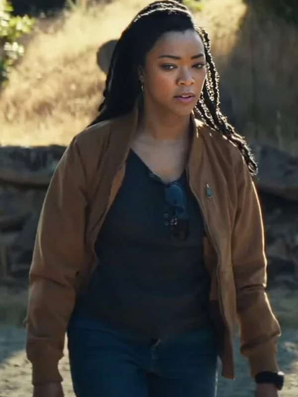 My Dead Friend Zoe 2025 Sonequa Martin-Green Brown Bomber Jacket