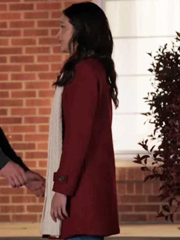 Amber Perry Tails of Christmas 2024 Red Coat