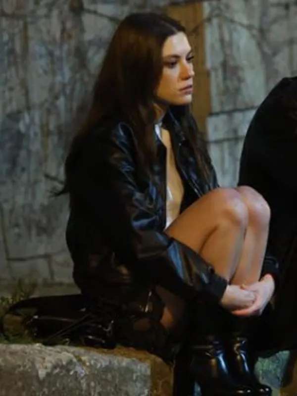 Yagmur Akin The Family Black Leather Jacket