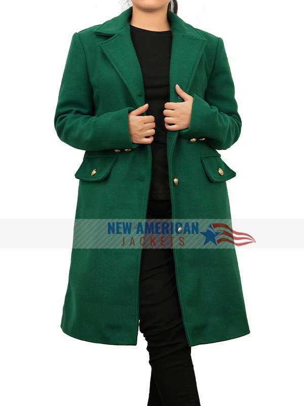 Fiona Gubelmann Tis the Season to Be Irish Green Coat