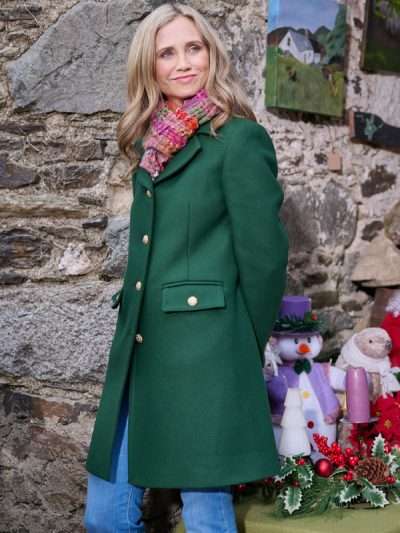 Fiona Gubelmann Tis the Season to Be Irish Green Coat