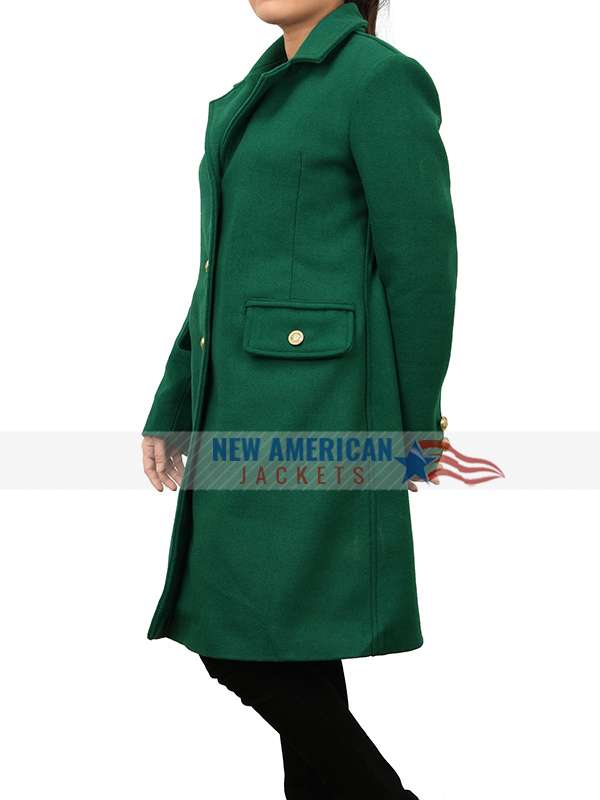 Fiona Gubelmann Movie Tis the Season to Be Irish Green Coat