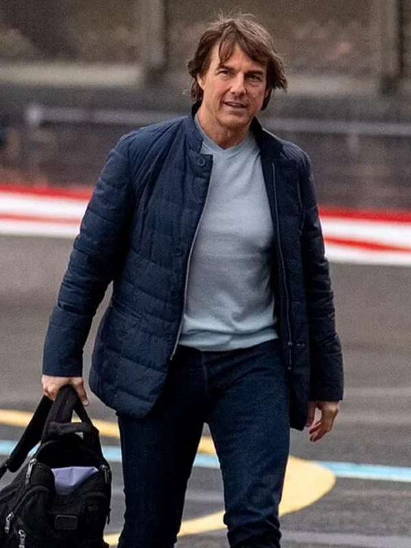 Mission Impossible The Final Reckoning Tom Cruise Blue Puffer Jacket