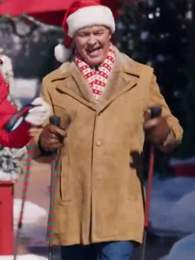 We Wish You a Married Christmas Tom Young Brown Suede Leather Jacket