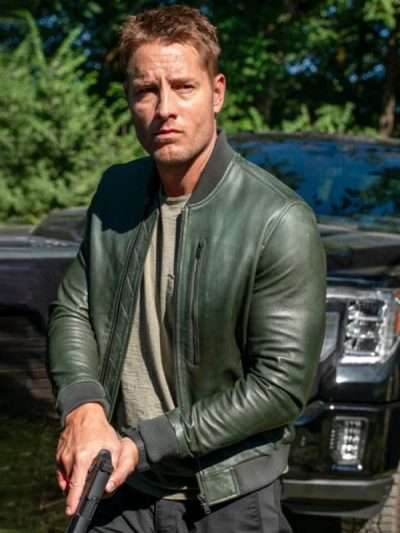 Colter Shaw Tracker S02 Green Leather Bomber Jacket