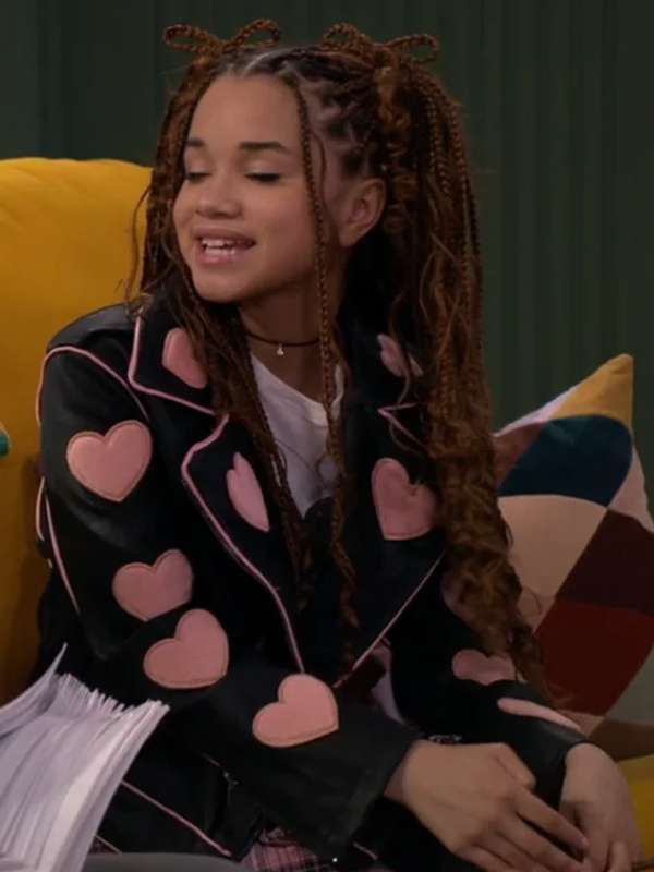 Billie Wizards Beyond Waverly Place Leather Heart Jacket