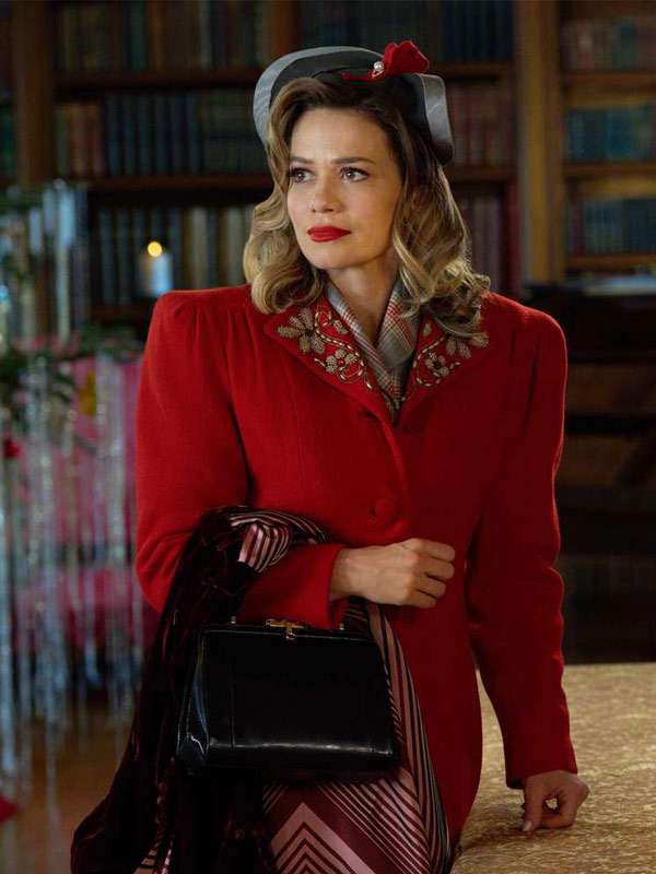 Bethany Joy Lenz A Biltmore Christmas 2023 Wool Coat